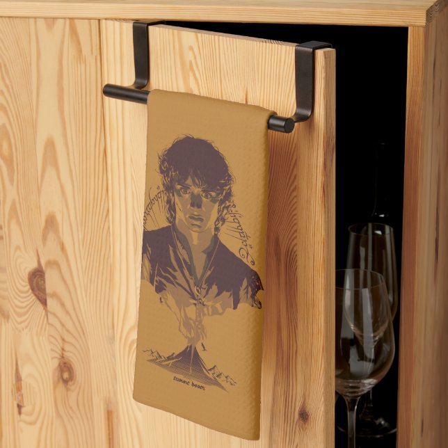 Paño De Cocina FRODO™ MOUNT DOOM™ Tengwar Inscription Graphic (Pliegue de tercios)
