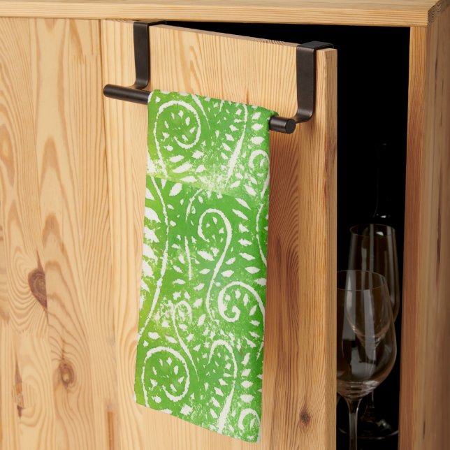 Paño De Cocina Frondas refrescantes y fértiles (Pliegue de tercios)