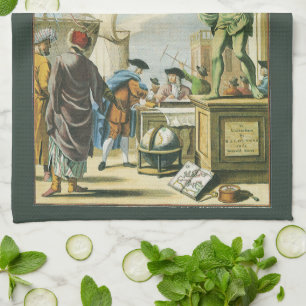 Paño De Cocina Frontispicio de Atlas de la Era Barroca Vintage Gl