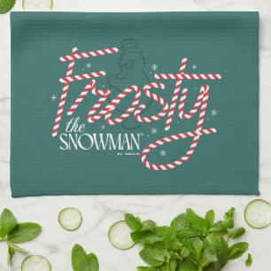 Paño De Cocina Frosty el logo de Snowman Candy Cane