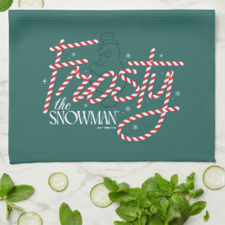 Paño De Cocina Frosty el logo de Snowman Candy Cane