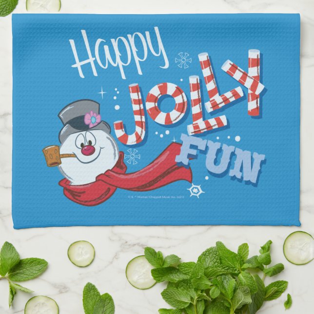 Paño De Cocina Frosty the Snowman™ | Happy Jolly Fun (Doblado)