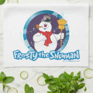 Paño De Cocina Frosty the Snowman™   Retrato escarchado mágico