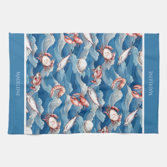 Paño De Cocina Fruits de Mer personalizadas (Horizontal)