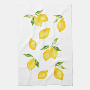 Paño De Cocina Fruta acuosa de limón amarillo curtido