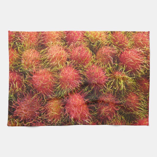 Paño De Cocina Fruta tropical del Rambutan (Horizontal)