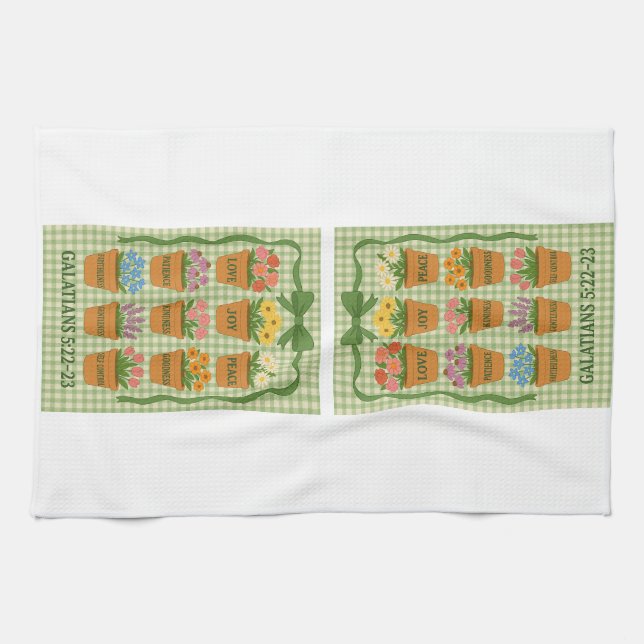 Paño De Cocina Fruta verde del espíritu (Horizontal)