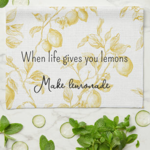 Paño De Cocina Frutas Amarillas Limones Hacen Limonada
