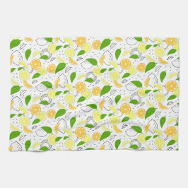 Paño De Cocina Frutas cítricas frescas Limón Naranja Modernas.