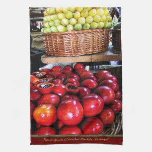 Paño De Cocina Frutas de pasión en los mercados de Funchal, Madei