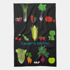 Paño De Cocina Frutas lindas y Veggies personalizados
