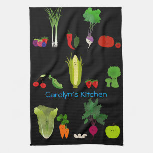 Paño De Cocina Frutas lindas y Veggies personalizados