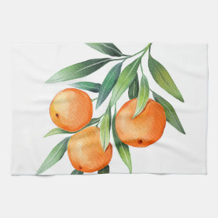Paño De Cocina Frutas Naranjas acuáticas: Ramas aisladas.
