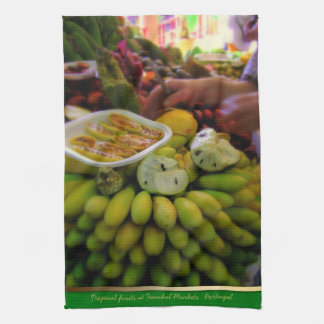 Paño De Cocina Frutas tropicales en los mercados de Funchal Portu