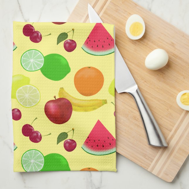 Paño De Cocina Frutos de la fruta Personalizar Cute (Doblado Cuarto)