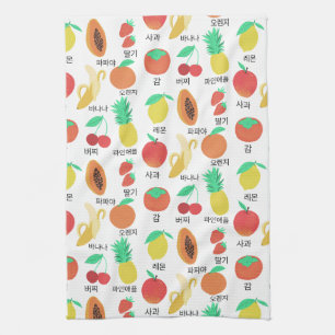 Paño De Cocina Frutos Flash Cards Fruity Fun