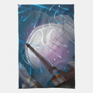 Paño De Cocina Fuegos artificiales de París