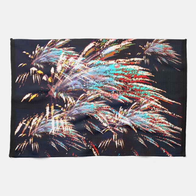 Paño De Cocina Fuegos artificiales sobre el Monte Olivet (Horizontal)