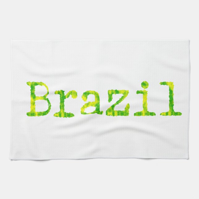 Paño De Cocina Fuente verde y amarilla de Brasil (Horizontal)