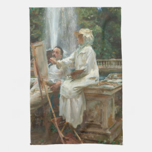Paño De Cocina Fuente Villa Torlonia Frascati, Italia por Sargent