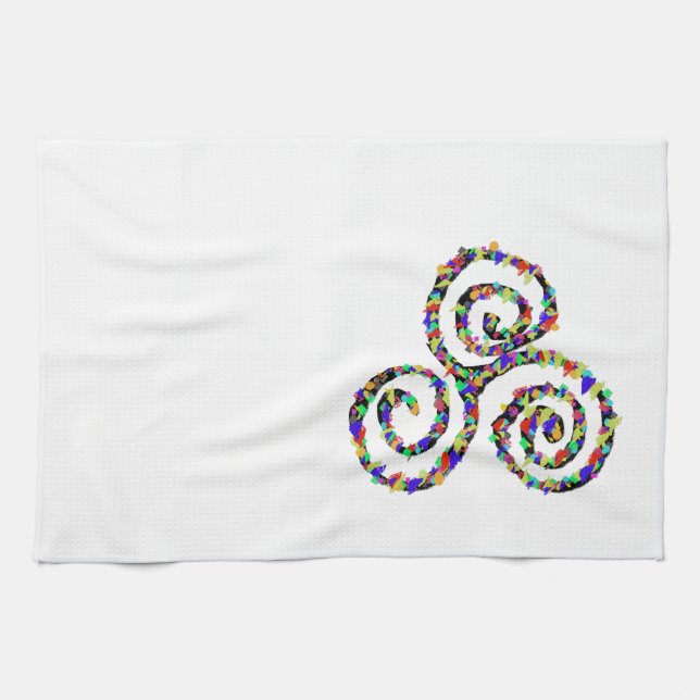 Paño De Cocina Fuerza Celta de Triskelion (Horizontal)