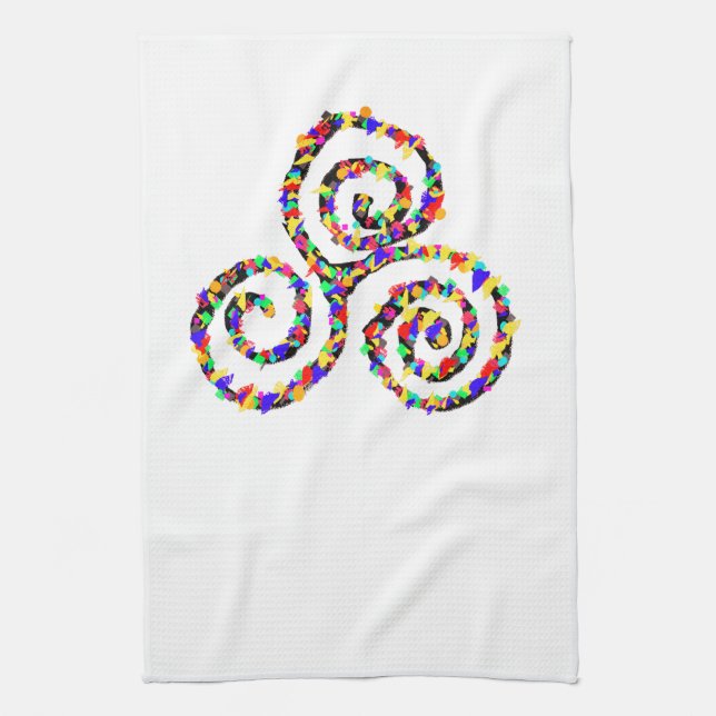 Paño De Cocina Fuerza Celta de Triskelion (Vertical)