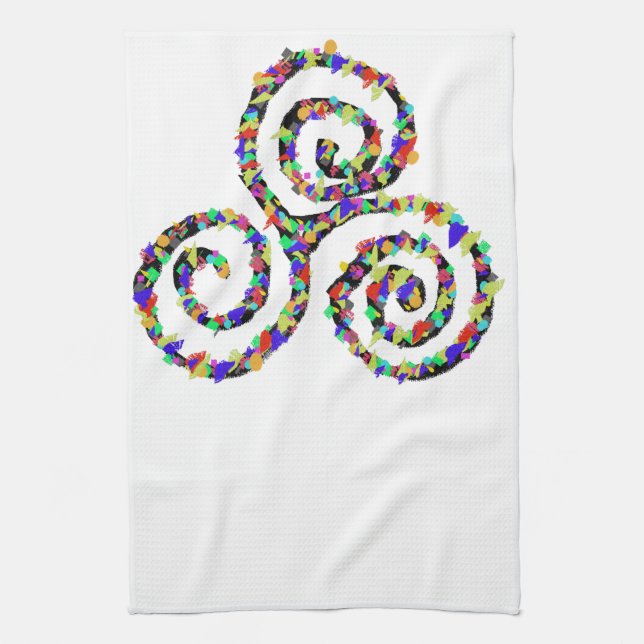 Paño De Cocina Fuerza Celta de Triskelion (Vertical)
