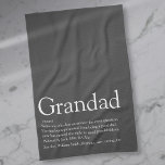 Paño De Cocina Fun Grandpa Grandad Papa Definición cita<br><div class="desc">Personaliza para tu abuelo especial, abuelo, abuelo, papá o papá para crear un regalo único para el día de Farther, cumpleaños, Navidades o cualquier día que quieras mostrar lo que significa para ti. Una manera perfecta de mostrarle lo increíble que es cada día. Incluso se puede personalizar el fondo a...</div>