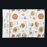 Paño De Cocina Fun Italian Food Lover Mangia Bene<br><div class="desc">Celebrate your love of Italian food with this fun kitchen towel featuring pizza, pasta, wine, espresso, and more! Perfect for home cooks and chefs who adore Italian cuisine, this colorful design adds flavor and joy to every meal prep. Mangia bene, Ridi spresso, Ama molto! (Eat well, laugh often, love much)....</div>