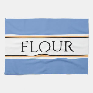 Paño De Cocina Fun Light Blue White Kitcher FLOUR Carreras Stripe