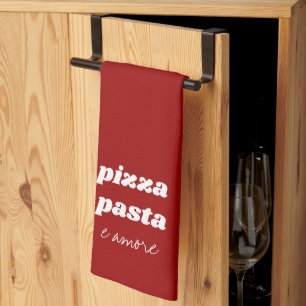 Paño De Cocina Fundadosa Pizza Pasta Amore Nombre Cocina Blanca R