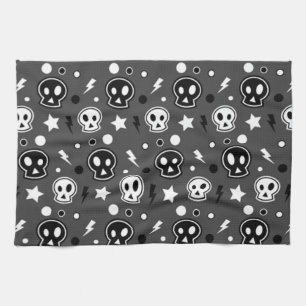 Paño De Cocina Funky Dark Skull Pattern