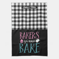 Funny Baking Bakers Va a hornear Placa Blanca Negr