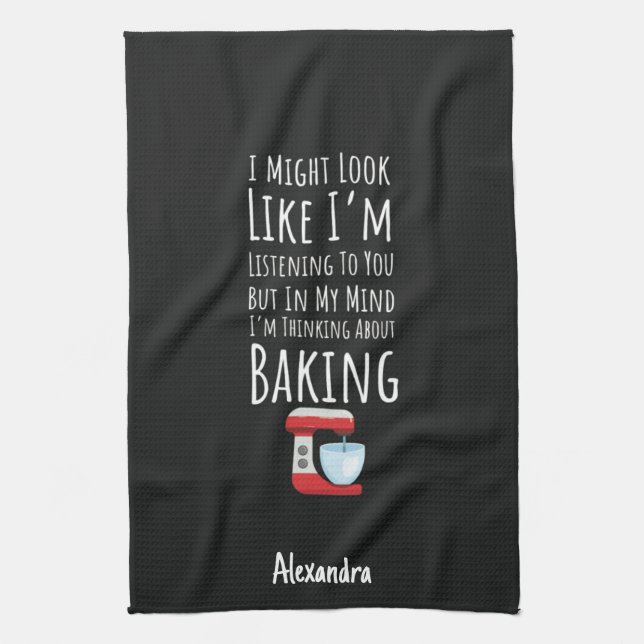 Paño De Cocina Funny Baking Gifts Baker Chef Humor Personalized (Vertical)
