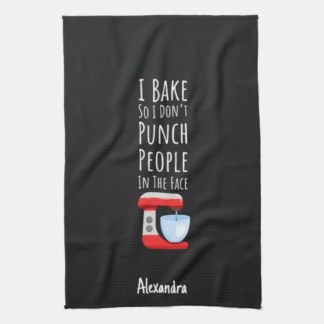 Paño De Cocina Funny Baking Gifts For Adults Baker Custom Humor (Vertical)