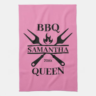 Paño De Cocina Funny BBQ Personalizada Barbacoa Reina Apron Cutti
