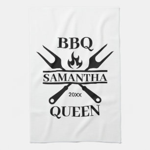 Paño De Cocina Funny BBQ Personalizada Barbacoa Reina Apron Cutti