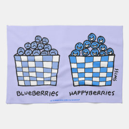 Paño De Cocina Funny Blueberries Personalizado Art Blueberry Kitc