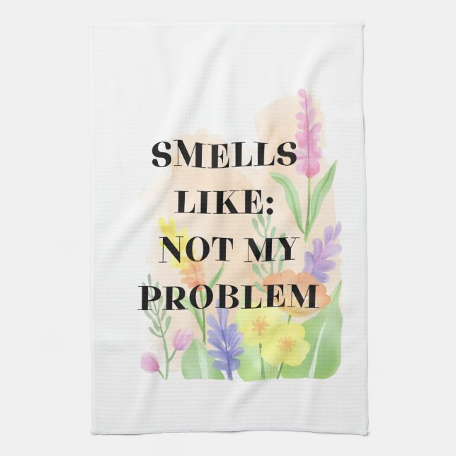 Paño De Cocina Funny Candle – “Smells Like Not My Problem” Gift (Vertical)