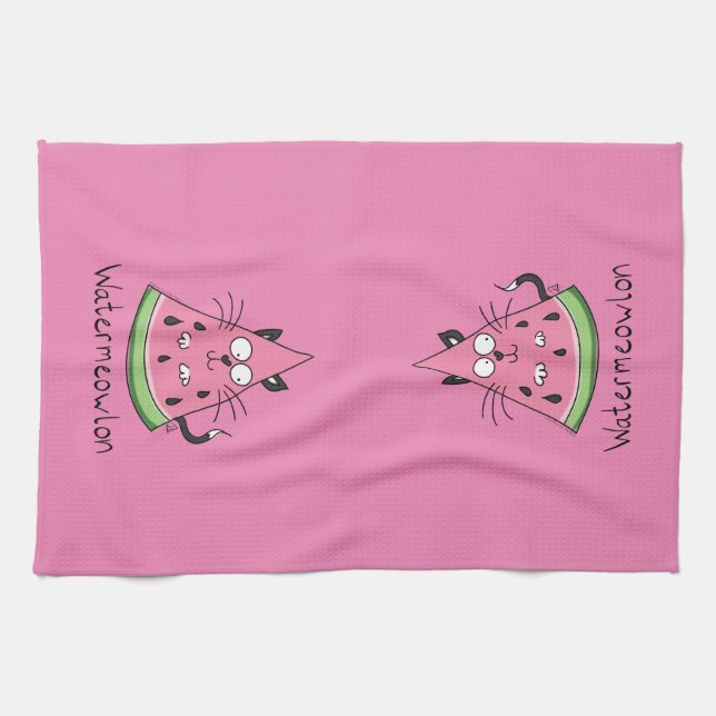 Paño De Cocina Funny Cat Watermelon Cute Kids (Horizontal)