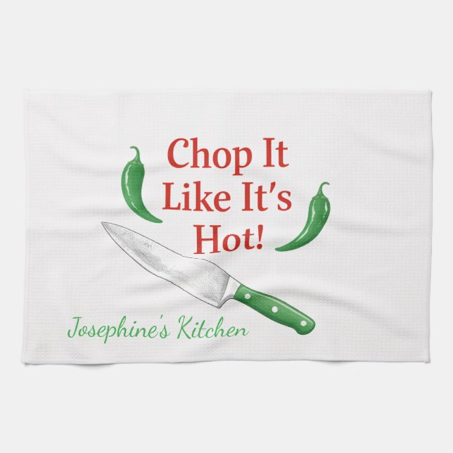 Paño De Cocina Funny Chop It Like Its Hot Personalized Chef Trend (Horizontal)