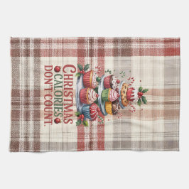 Paño De Cocina Funny Christmas Calories Don't Count Kitchen Towel