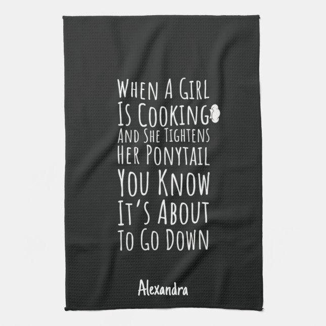 Paño De Cocina Funny Cooking Gifts For Her Teen Girls Women Chef (Vertical)