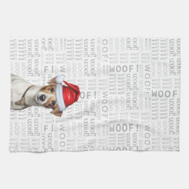 Paño De Cocina Funny Dog Lover Holiday Jack Russell Navidades