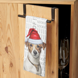 Paño De Cocina Funny Dog Lover Holiday Jack Russell Navidades