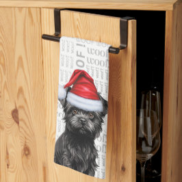 Paño De Cocina Funny Dog Lover Navidades Affenpinscher