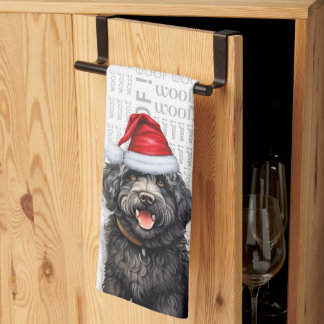 Paño De Cocina Funny Dog Lover Navidades de Black Barbet
