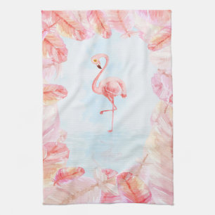 Paño De Cocina Funny Flamingo Lovers Flamingo Feather Print Art