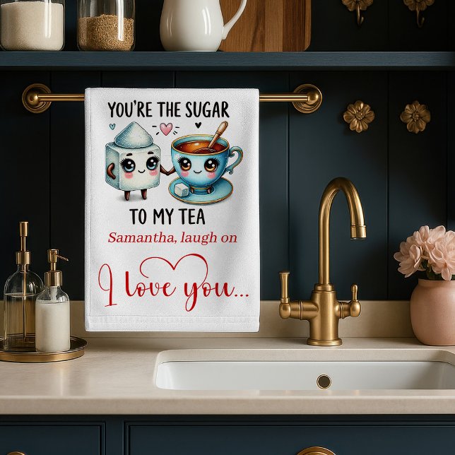 Paño De Cocina Funny Food Love Gift Kitchen Towel Personalized (Funny Food Love Gift Kitchen Towel Personalized)