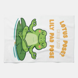 Paño De Cocina Funny Frog Yoga Personalizado Lotus Lily Pad Pose